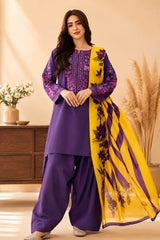 Dhanak Embroidered 3-Piece - GL-3016