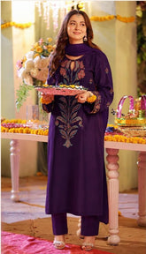 Dhanak Embroidered 3-Piece - GL-3010