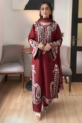 Dhanak Embroidered 3-PC-GL-4517