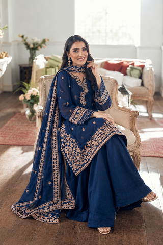 Dhanak Embroidered 3-PC-GL-4528