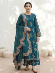 Dhanak Embroidered  3-Piece - GL-3115