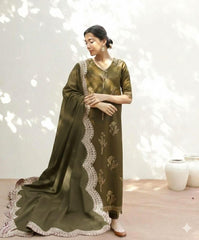 Dhanak Embroidered  3-Piece - GL-3116