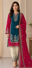 Dhanak Embroidered  3-Piece - GL-3118