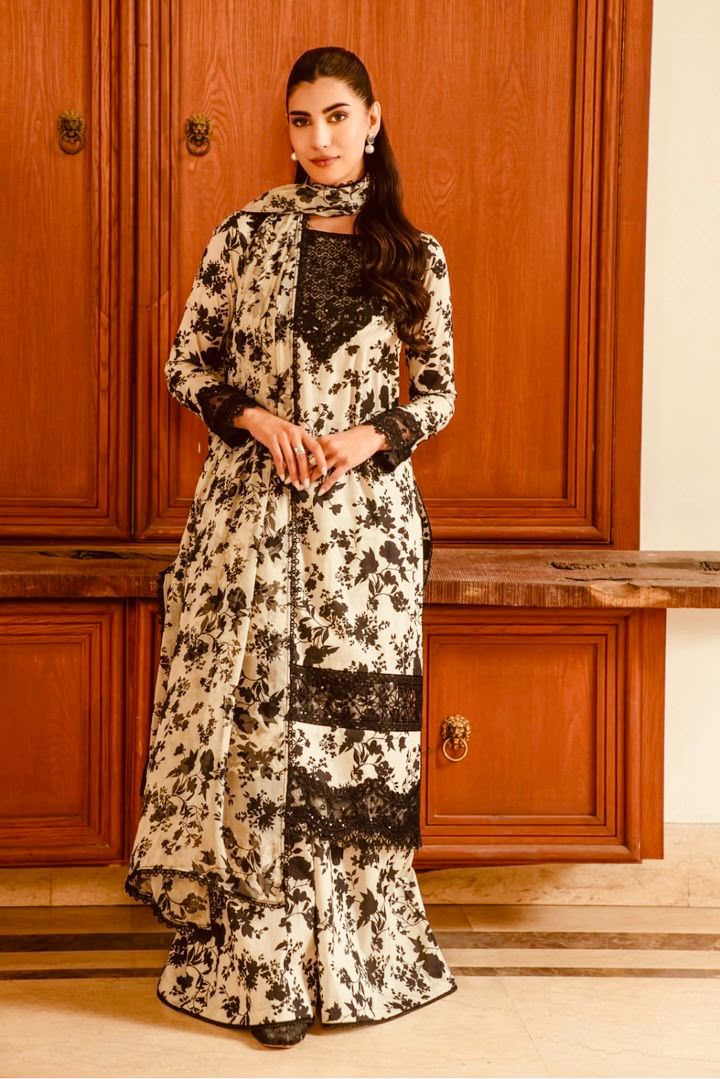 Dhanak Embroidered  3-Piece - GL-3119