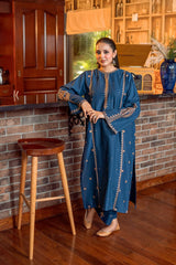Dhanak Embroidered  3-Piece - GL-2703