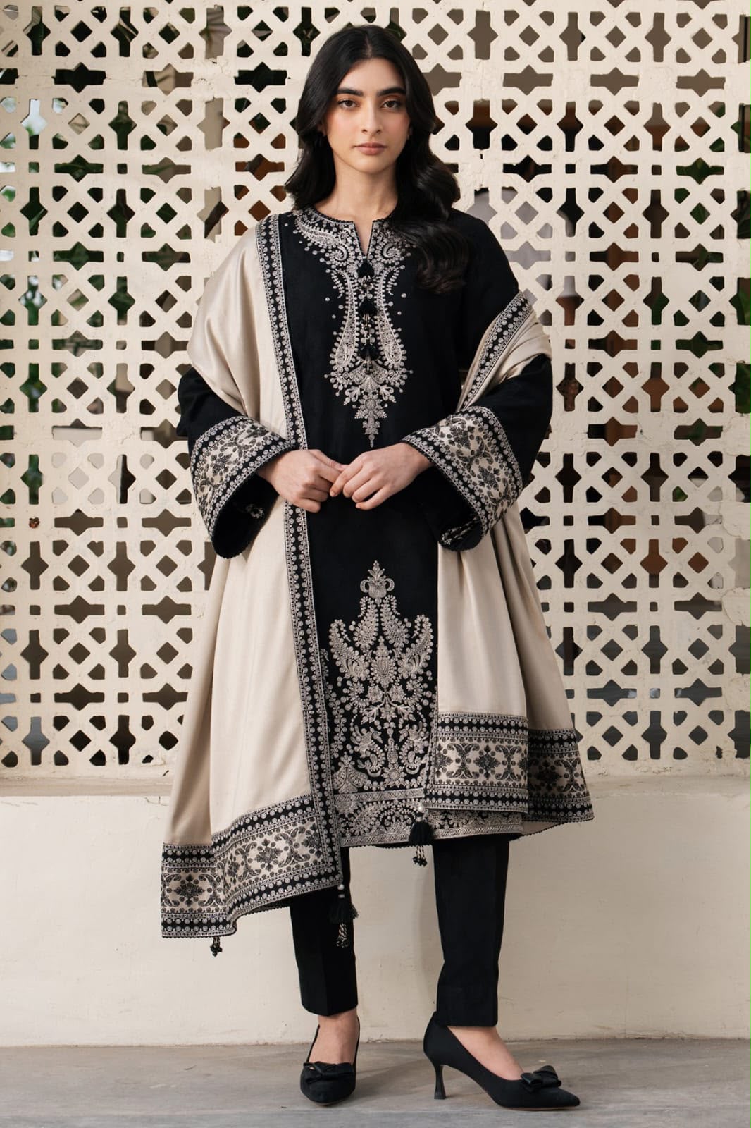 Dhanak Embroidered  3-Piece - GL-2706