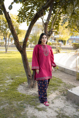Dhanak Embroidered  3-Piece - GL-3014