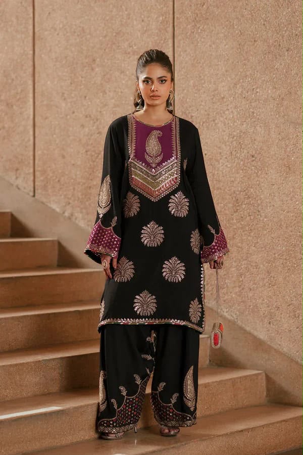 Dhanak Embroidered  3-Piece - GL-3117