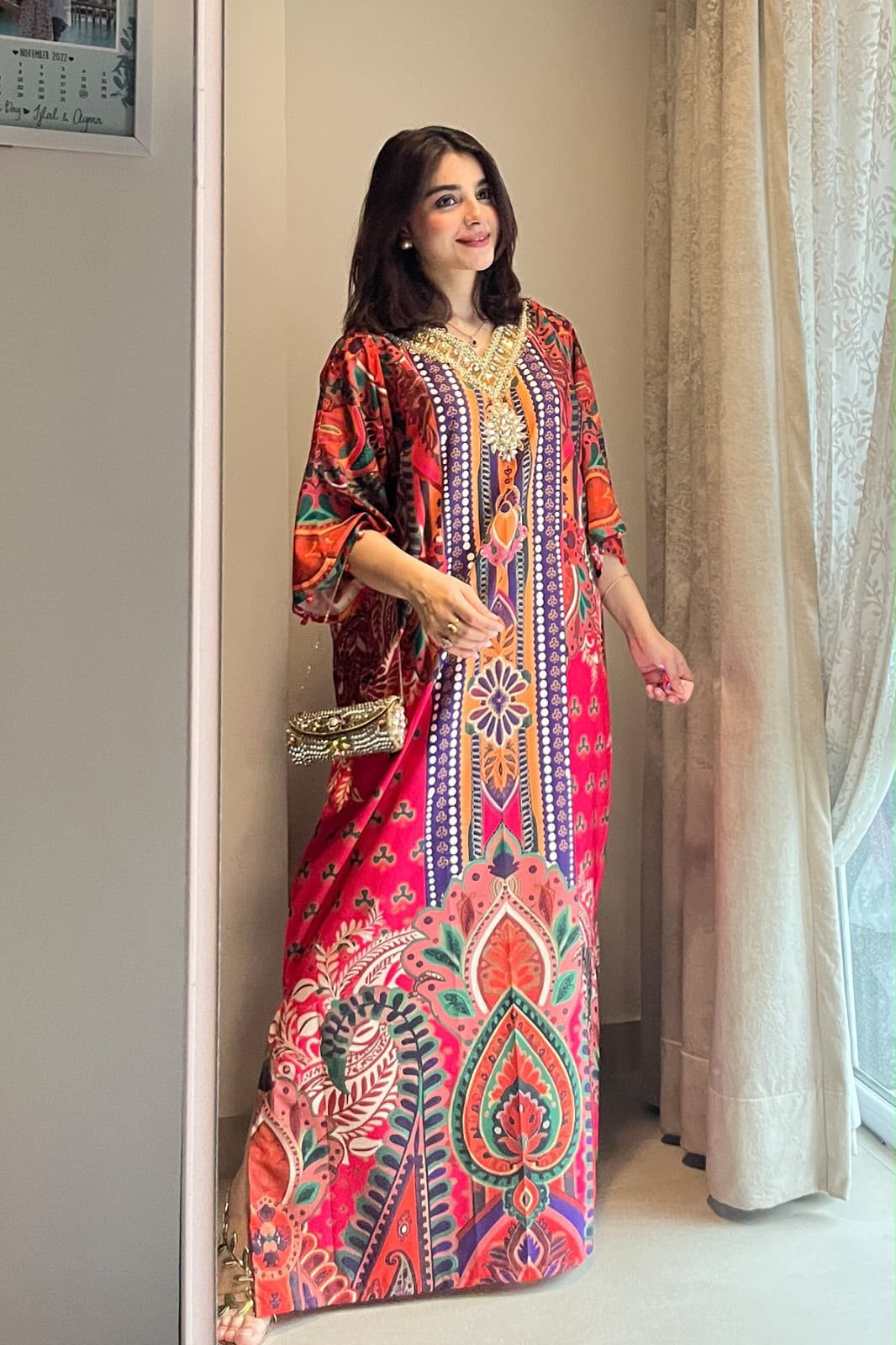 Digital Printed 2PCS Silk KF-102