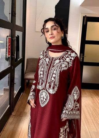 Dhanak Embroidered 3-PC-GL-4517