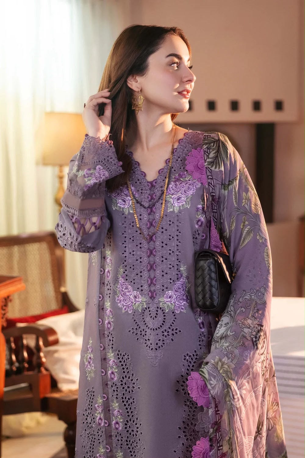 Dhanak Embroidered 3-PC-GL-4518