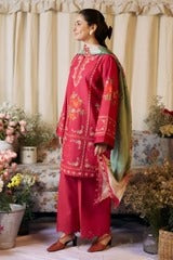 Dhanak Embroidered 3-PC-GL-4523