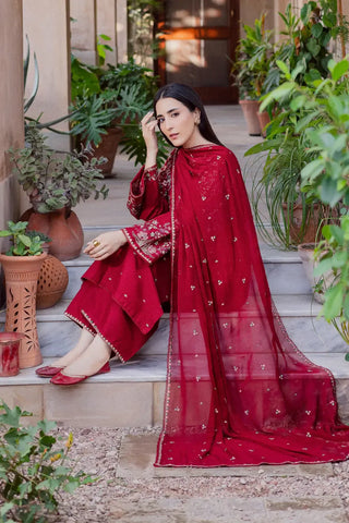 Dhanak Embroidered 3-PC-GL-4529