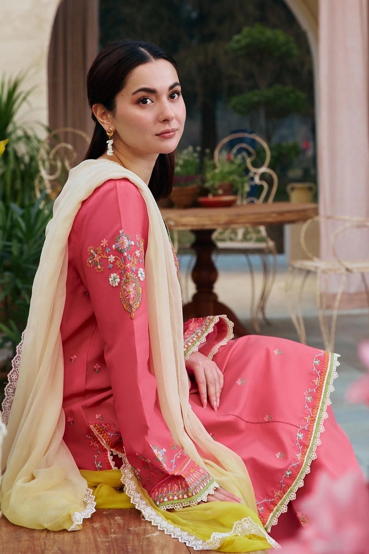 Dhanak Embroidered 3-PC-GL-4521