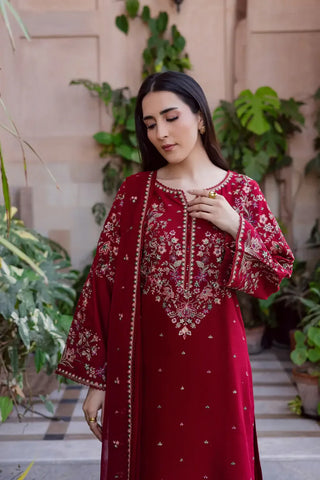 Dhanak Embroidered 3-PC-GL-4529