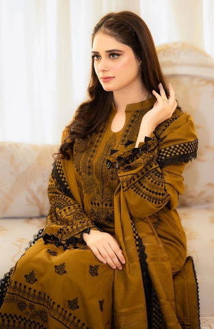 Dhanak Embroidered 3-PC-GL-4515