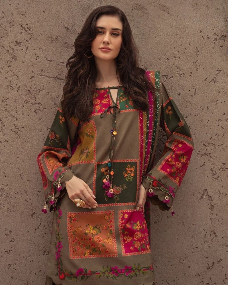 Digital Printed 3PCS Silk KF-218